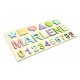 HOLZ PUZZLE personalisiert mit Namen, Zahlen und Formen in Pastell oder Regenbogen Farben
