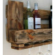 WEINREGAL aus recycelten PALETTEN Vintage Flaschenregal Hängeregal Wandregal Holz Rustikal Küchenregal Geschenk