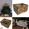 RUSTIKALE WEIHNACHTSBAUMSTÄNDER alte OBSTKISTE Christbaum Ständer aus Holz Vintage Holzkiste Baumhalter