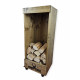 Vintage KAMINHOLZREGAL mit rollen WOODSTOCK Kaminholzständer Brennholzkiste Aufbewahrung FEUERHOLZ Lagerung Scheitholz