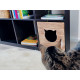 KALLAX KATZENHÖHLE aus massivem Holz Rustikale Kuschelhöhle Truhe Holzkiste Katzenkorb Katzenkiste Katzenhaus Nachhaltig