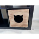 KALLAX KATZENHÖHLE aus massivem Holz Rustikale Kuschelhöhle Truhe Holzkiste Katzenkorb Katzenkiste Katzenhaus Nachhaltig