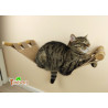 Natürliche KATZENHÄNGEMATTE mit Wandhalterung aus ASTHOLZ Gemütliche Katzenliege aus Wildholz Ruheplatz Hängematte Katze