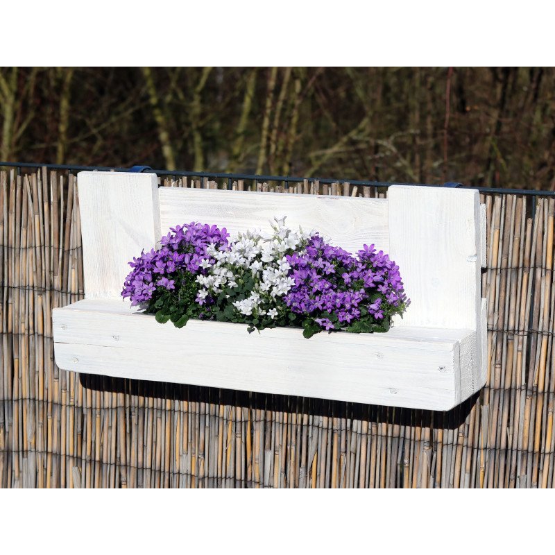 Blumenregal aus recycelten Euro-Paletten in shabby chic wei - Timbert