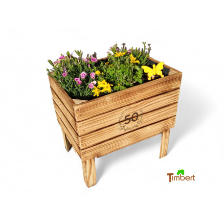 18x Rustikale Holzkisten Für Blumen – Mit Kunststoffeinsatz & Schaum