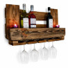 WEINREGAL aus recycelten PALETTEN Vintage Flaschenregal Hängeregal Wandregal Holz Rustikal Küchenregal Geschenk